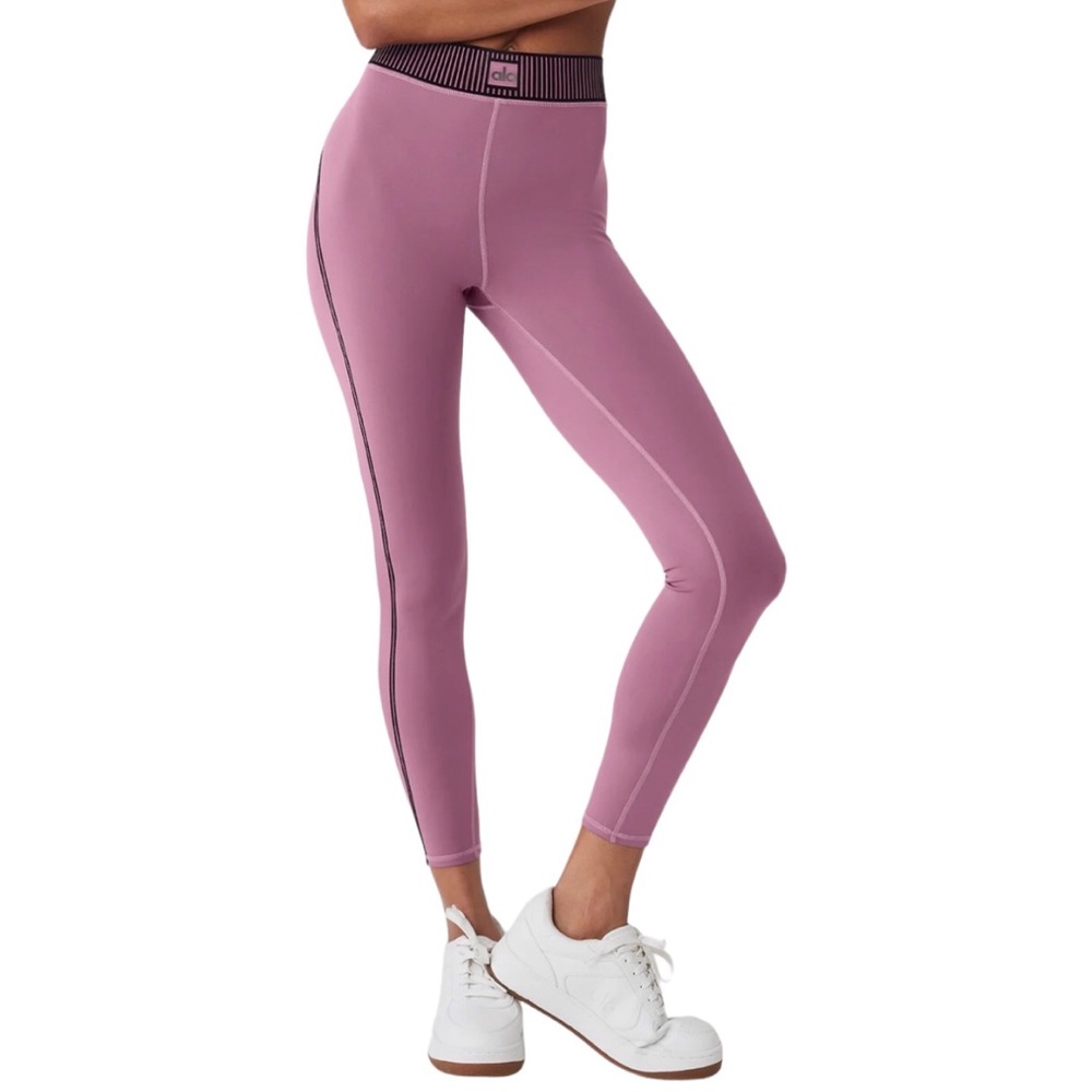 Alo Yoga Airlift High-Waist 7/8 Line Up Legging Soft Mulberry S